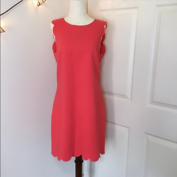 J. Crew Dresses & Skirts - J. Crew Scallop Coral Shift Dress